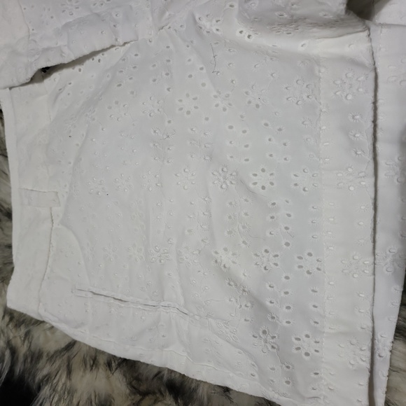 WOMENS OUTFIT  ANA SHORTS W/LACE PRINT S- 12  BL/WH NO BOUNDARIES TANK L 11-13 J - Picture 7 of 9